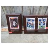FRAMED FOOTBALL & BASKETBALL CARDS