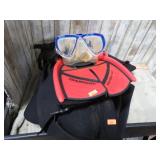 WET SUIT, FINS & MASK