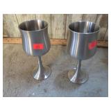 2-- TRISTAR PEWTER WINE GOBLETS