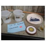 AVON TRAIN MUGS, ETC
