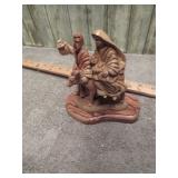 CARVED OLIVE WOOD MARY, JOSEPH & JESUS