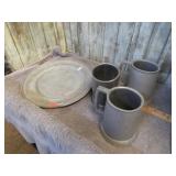 REPRODUCTION MUGS & PLATE
