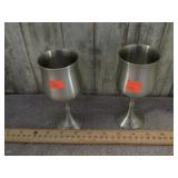 PEWTER WINE GOBLETS