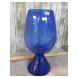BLUE GLASS VASE