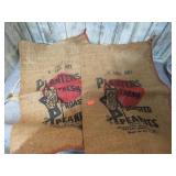 2-- PLANTERS PEANUTS BERLAP SACKS