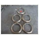 5-- STERLING SILVER RIMMED COASTERS