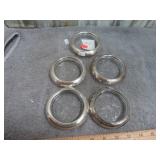 5-- STERLING SILVER RIMMED COASTERS