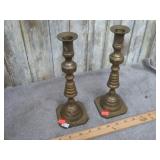PAIR-- BRASS CANDLE HOLDERS