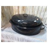 ENAMELED ROASTER PAN