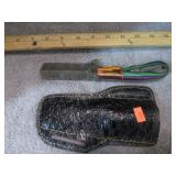 CUSTOM DAMASCUS BLADE KNIFE W/ SHEATH
