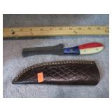 CUSTOM DAMASCUS BLADE KNIFE W/ SHEATH