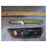 CUSTOM DAMASCUS BLADE KNIFE W/ SHEATH