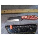 CUSTOM DAMASCUS BLADE KNIFE W/ SHEATH