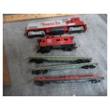 "H O" TRAIN CARS, TRACK & TRANSFORMER