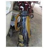 GOLF CLUBS & CADDY