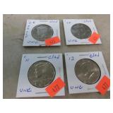 4-- KENNEDY HALF DOLLAR COINS