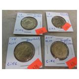 4-- COMMEMORATIVE $1  U.S. COINS