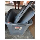 3-- STORAGE TUBS W/ LIDS