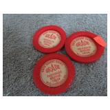 3-- VINTAGE MILK BOTTLE CAPS