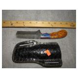 CUSTOM DAMASCUS BLADE KNIFE W/ SHEATH