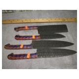 CUSTOM DAMASCUS BLADE CUTLERY SET