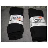6 pairs--CREW CUSHION SOCKS -- 10-13