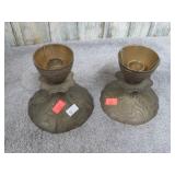 PAIR-- BRASS CANDLE HOLDERS