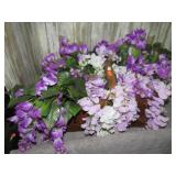 BASKET W/ ARTIFICIAL FLOWERS