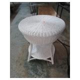 WICKER END TABLE