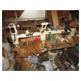 VERY NICE JET WOOD LATHE ON STAND WITH TOOLS