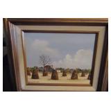 VINTAGE PAINTED OF PEANUT SHOCKS