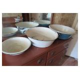 3 ENAMELWARE GRANITE PANS
