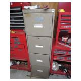 FILE CABINET WITH OIL AND AIR FILTERS AND PARTS