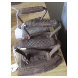 3 ANTIQUE CAST IRON FLAT IRONS