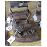3 ANTIQUE CAST IRON FLAT IRONS