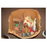 MISC OLD WOOD TOYS WITH LOGS