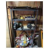 METAL SHELF AND BOTTOM 2 SHELF CONTENTS