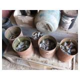 5 CANS OF LEAD FISHING SINKERS