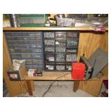 SHELF CONTENTS, BOLT BINS, SCREWS,