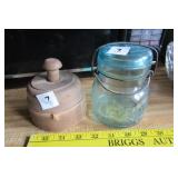BUTTER MOLD AND ATLAS CANNING JAR