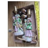 VINTAGE FIGURAL LAMPS AND S&P SHAKERS