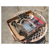 TRAY LOT OF PULLERS AND VALVE SPRING COMPRESSORS