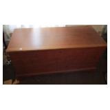 EARLY PINE 1 BOARD BLANKET CHEST W/ GLOVE BOX AND