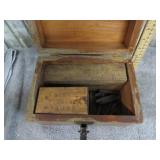 NUMBER AND LETTER STAMPS IN WOOD BOX