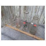 4-- VINTAGE MILK BOTTLES