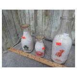 CLOVER, RICHMOUND & VALLEY GOLD MILK BOTTLES