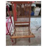 FOLDING TEAK DECK CHAIR