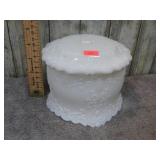 MILK GLASS DRESSER BOX