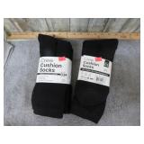 6 PAIRS OF CREW CUSHION SOCKS - 10-13