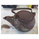 ANTIQUE CAST IRON KETTLE